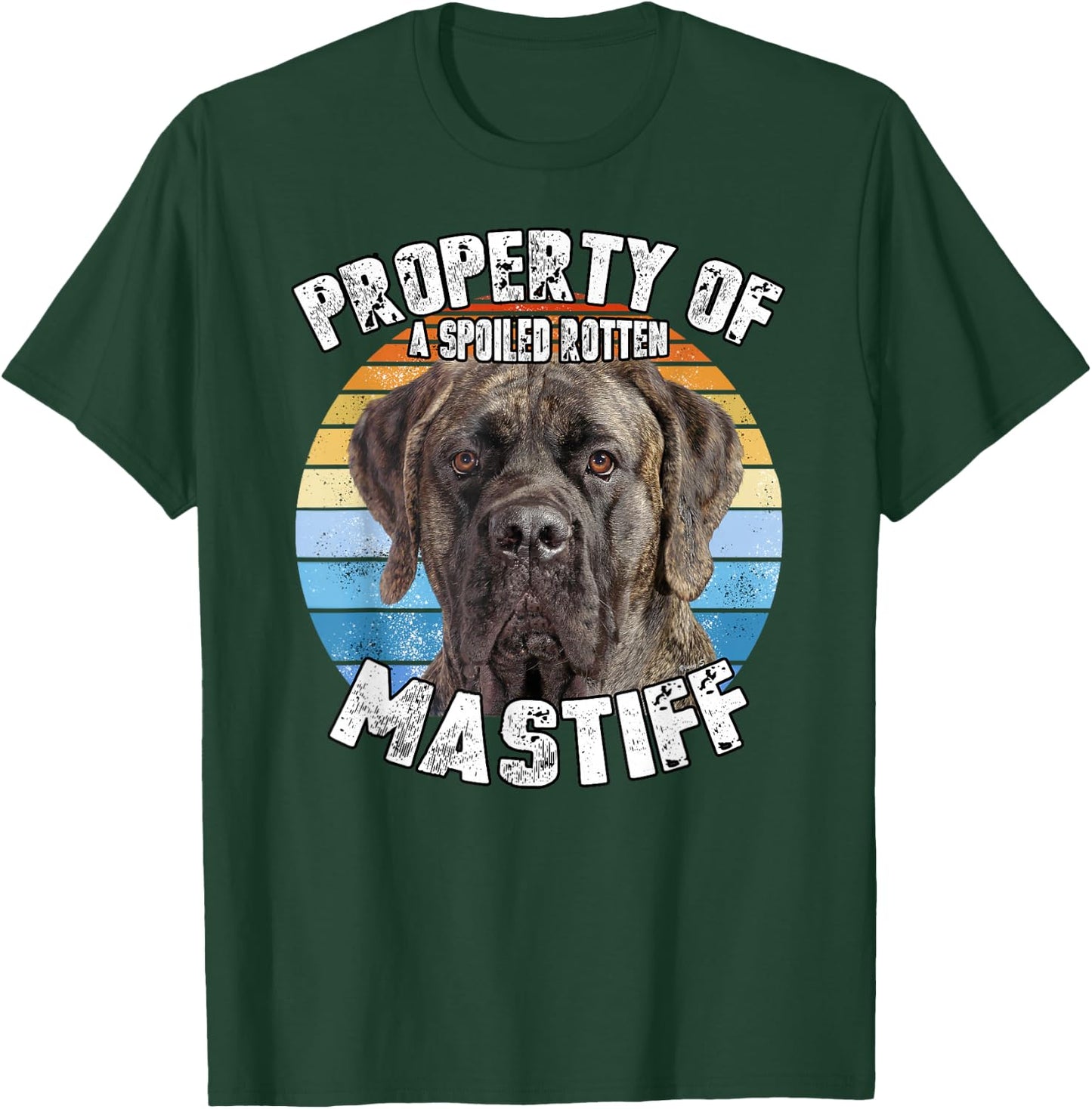 Kitana Mastiff Brindle Retro Property Of T-Shirt - T-Shirt | Forest