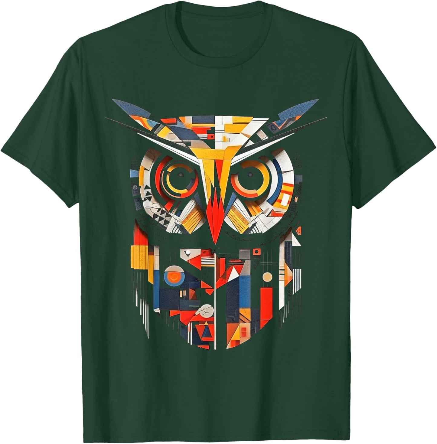Owl Lover Artwork | Colorful Animal Motif Owl T-Shirt - T-Shirt | Forest