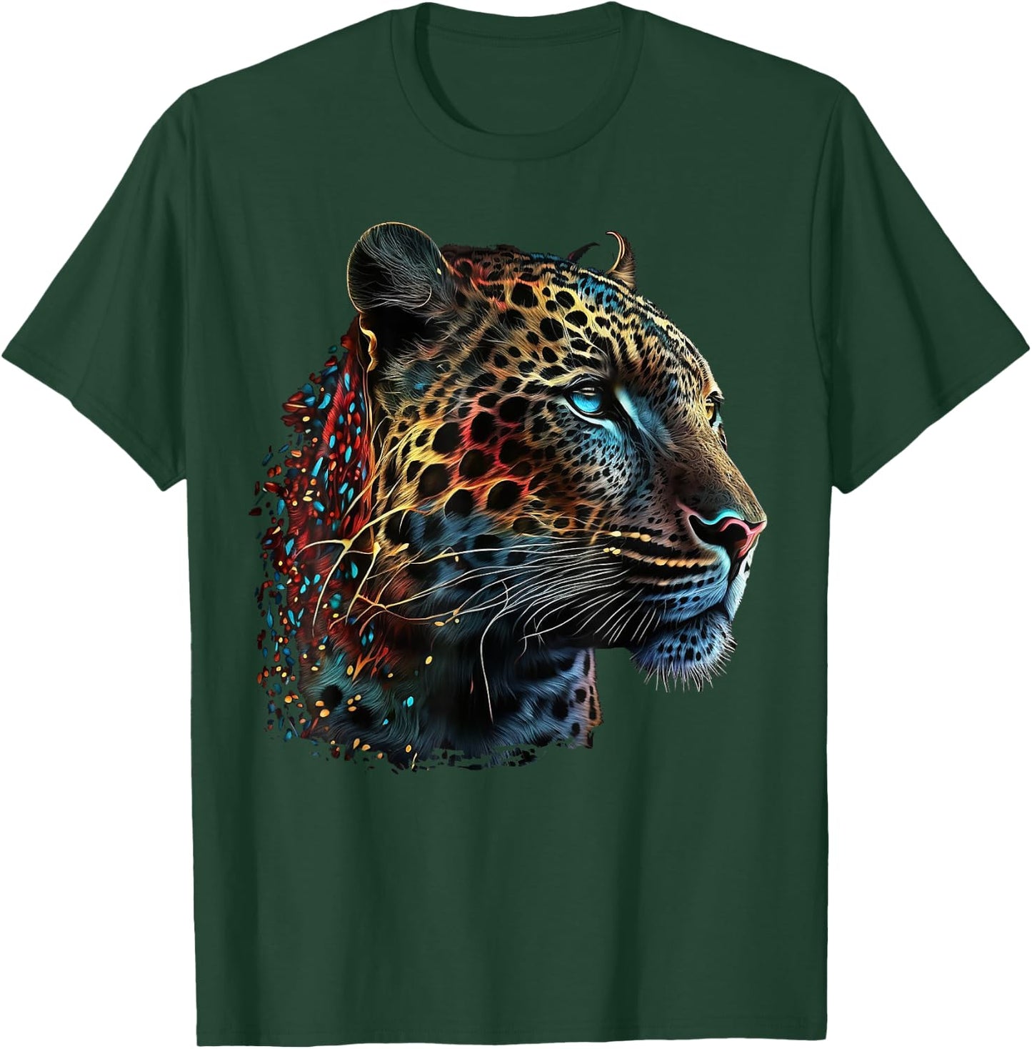 Leopard art animals print motif leopard T-Shirt - T-Shirt | Forest