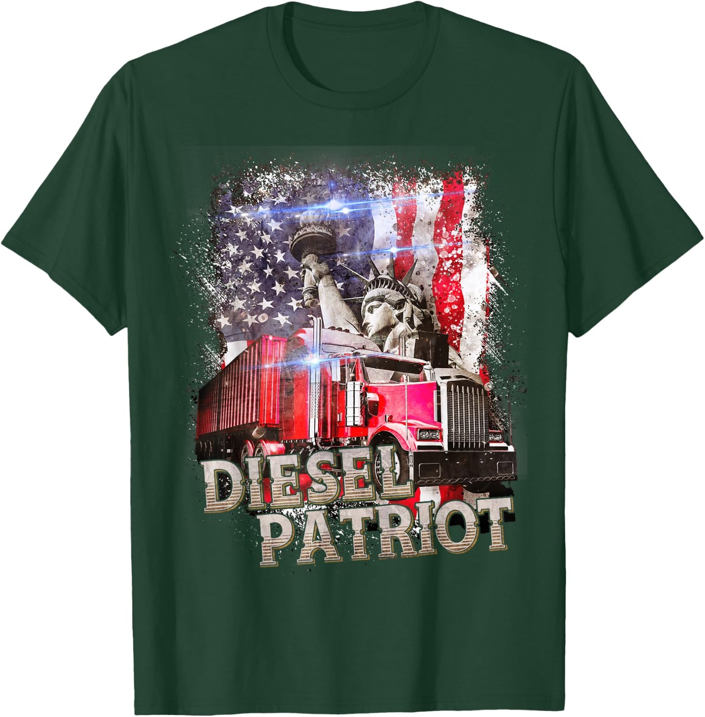 Trucker Men Women Road Lorry Big Rig Trucking Truckin' T-Shirt - T-Shirt | Forest