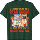 I just want to read Books and pet my French Bulldog T-Shirt - T-Shirt | Forest