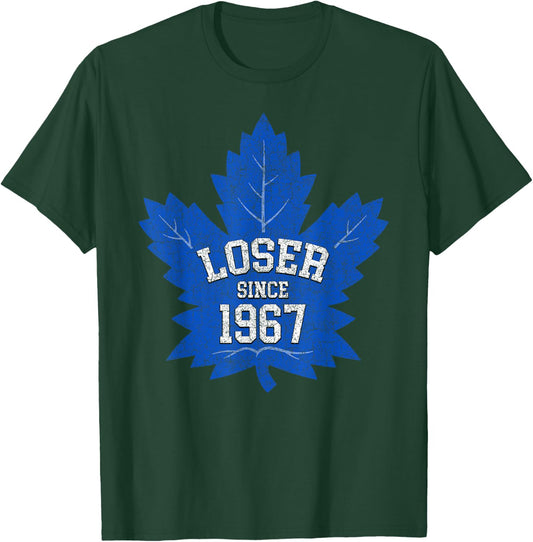Loser Since 1967 Maple Tree Leaves Blue T-Shirt - T-Shirt | Forest