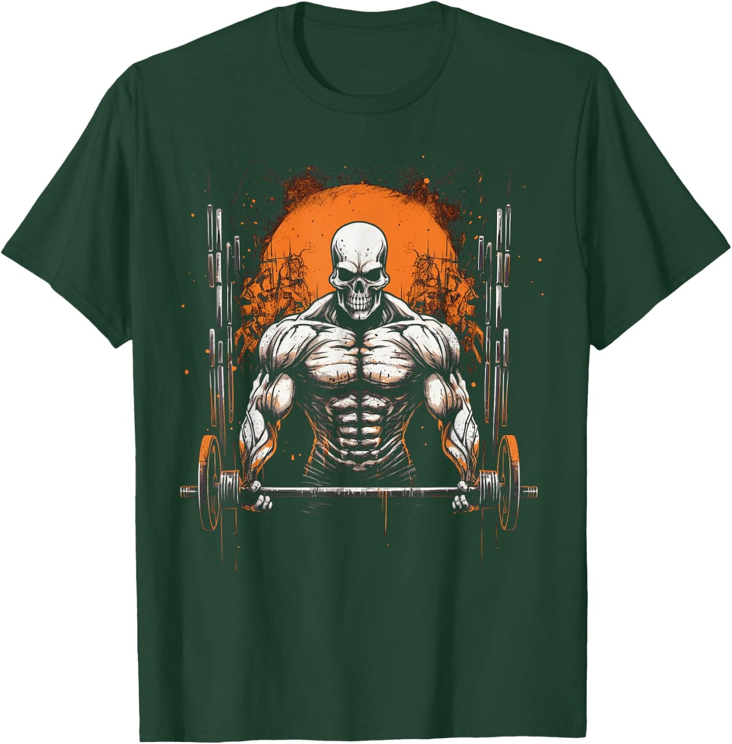 Halloween Weightlifting Gym Body Builder T-Shirt - T-Shirt | Forest