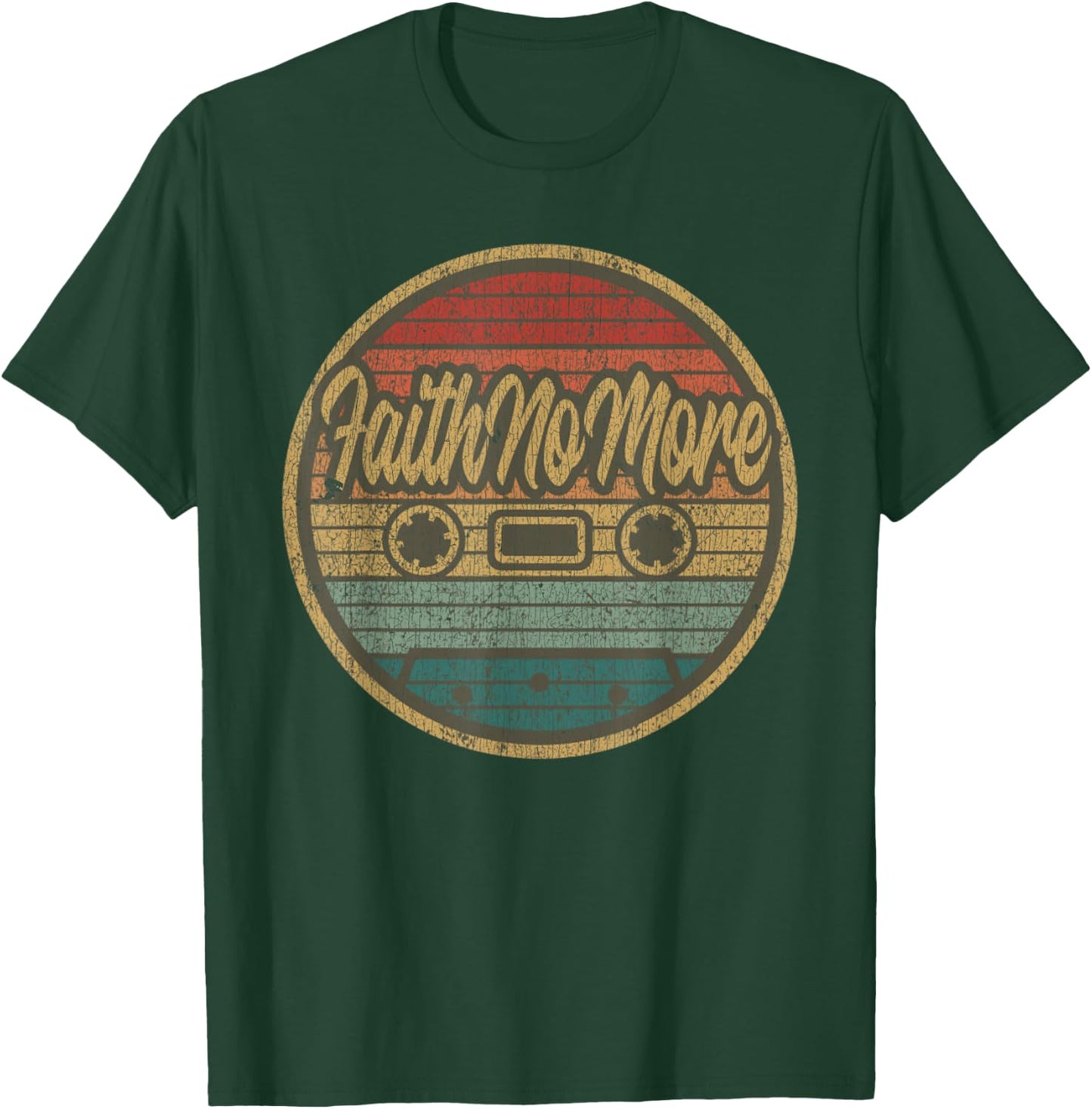 Vintage Faith No More Cassette Retro Circle Musician T-Shirt - T-Shirt | Forest