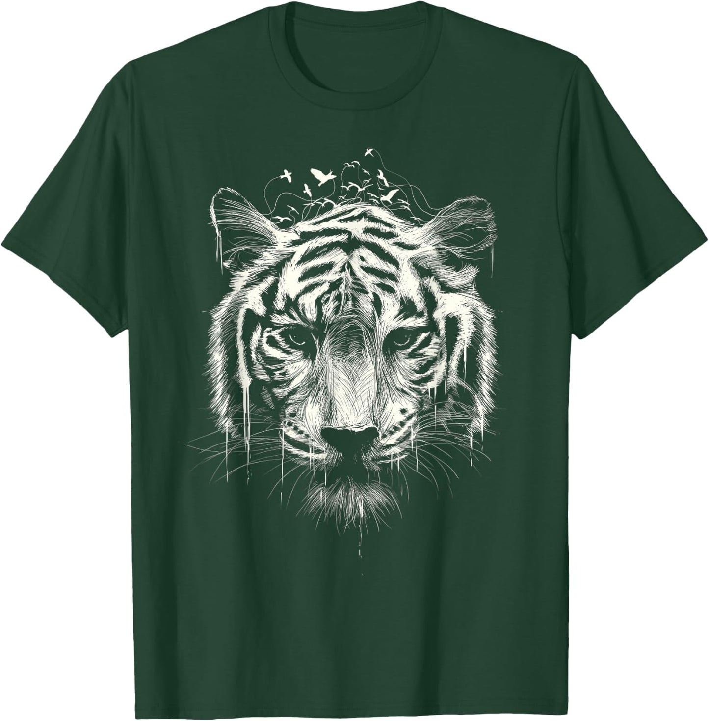 Bengal Tiger Graphic Nature Animal Wildlife Art Vintage T-Shirt - T-Shirt | Forest
