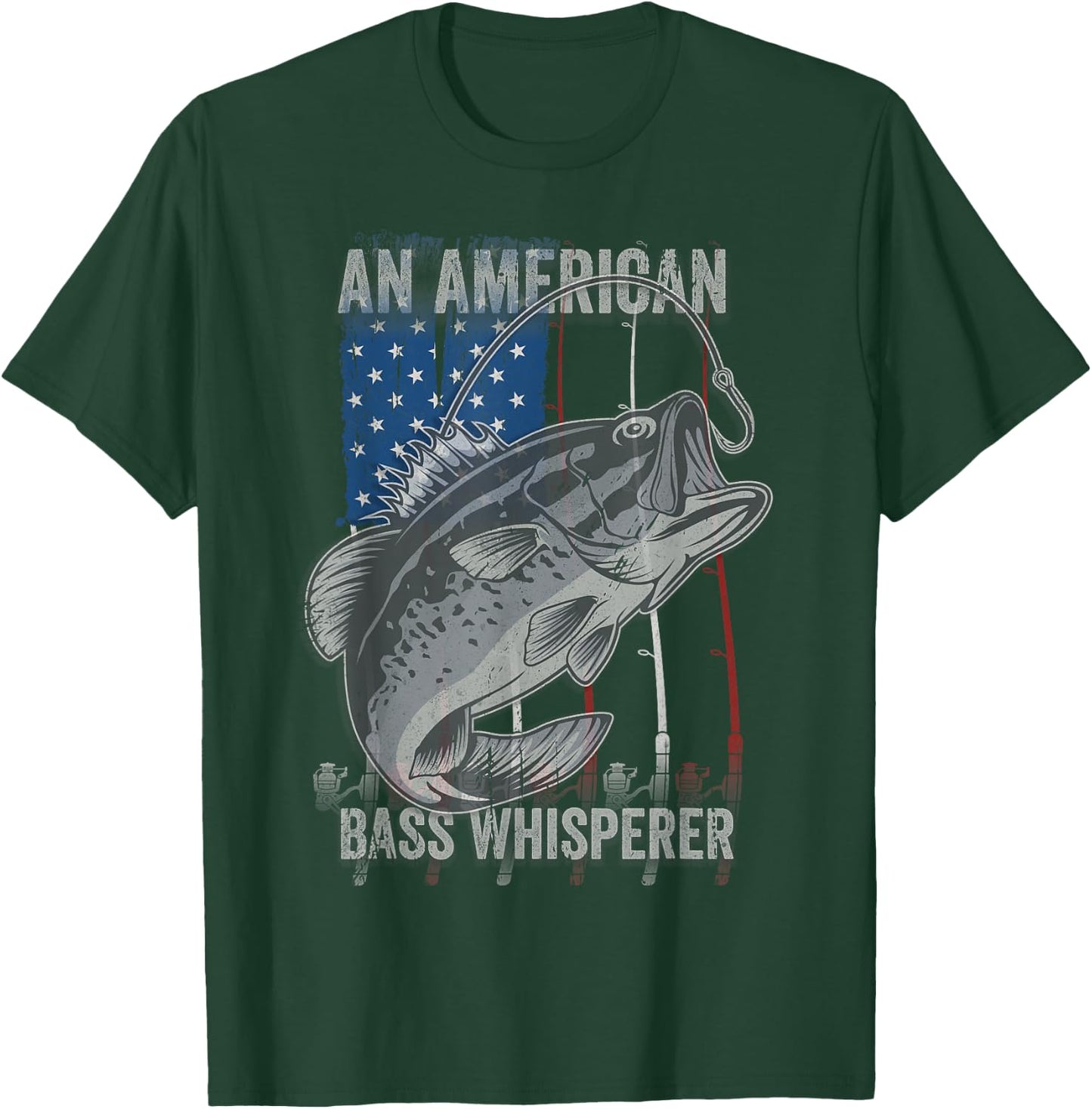 Patriotic anglers American Bass Pro whisperer fisherman T-Shirt - T-Shirt | Forest