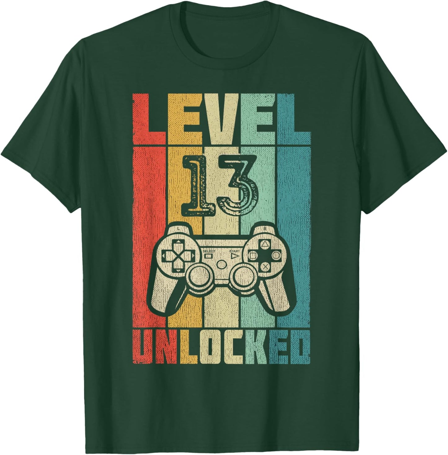 Level 13 Unlocked 13th Birthday Gift T-Shirt - T-Shirt | Forest