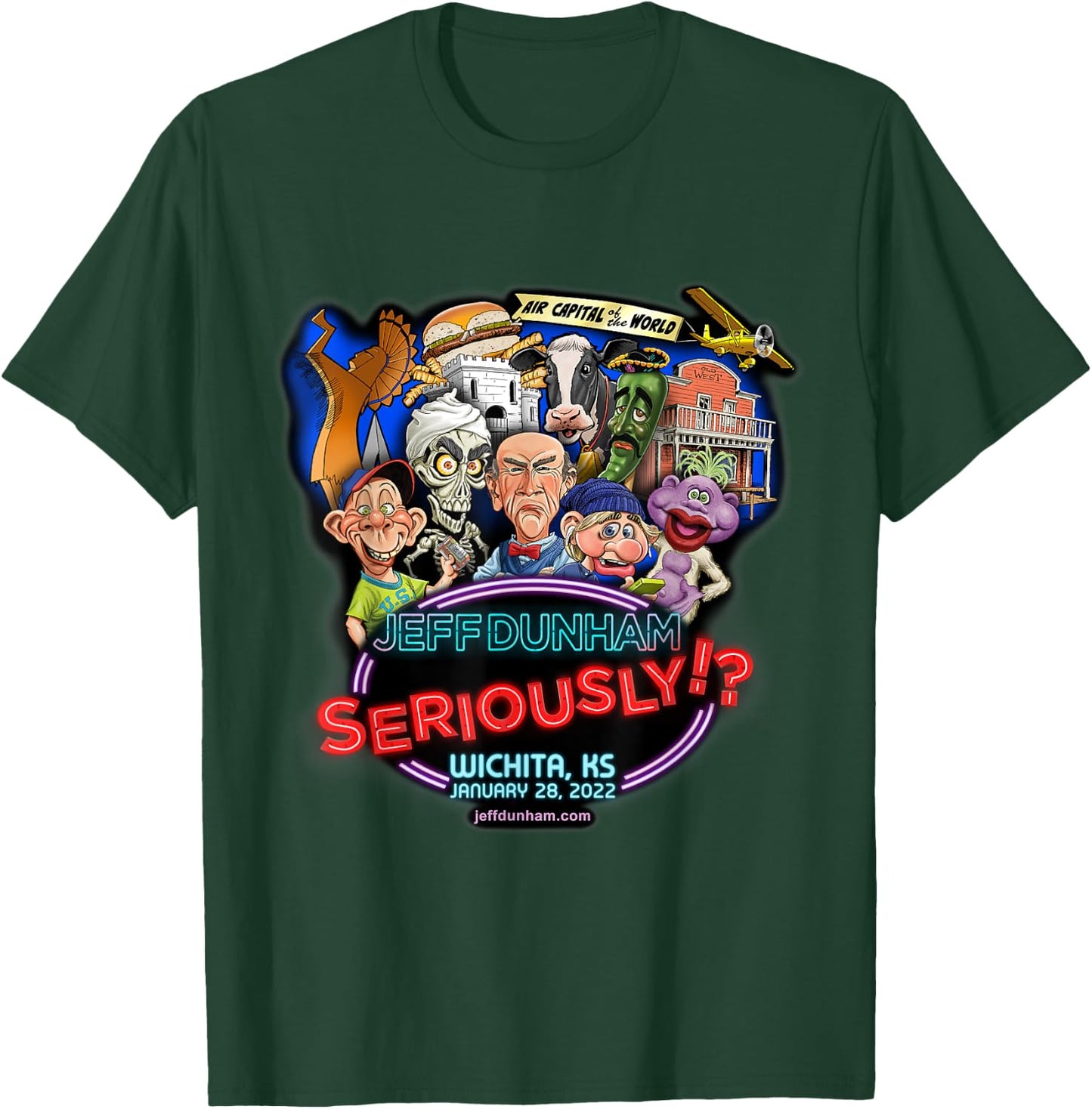 Jeff Dunham Wichita, KS T-Shirt - T-Shirt | Forest