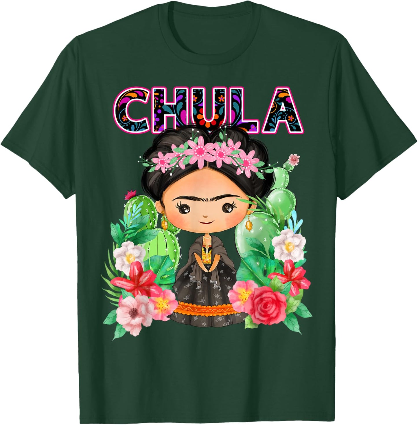 Mexican Lele Doll Honor Native Mexican Women Handmade Doll T-Shirt - T-Shirt | Forest