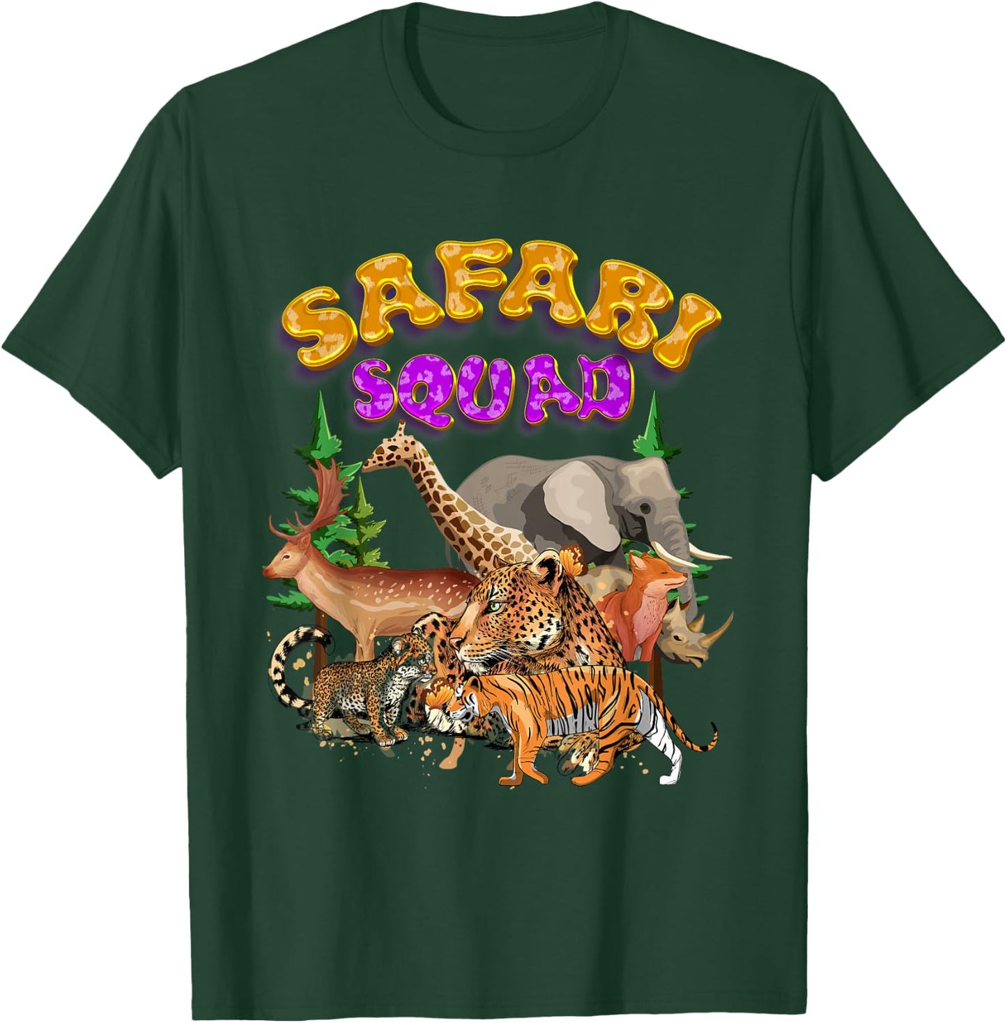 Safari Squad Animals Zoo Lovers Wildlife Jungle Zoologist T-Shirt - T-Shirt | Forest