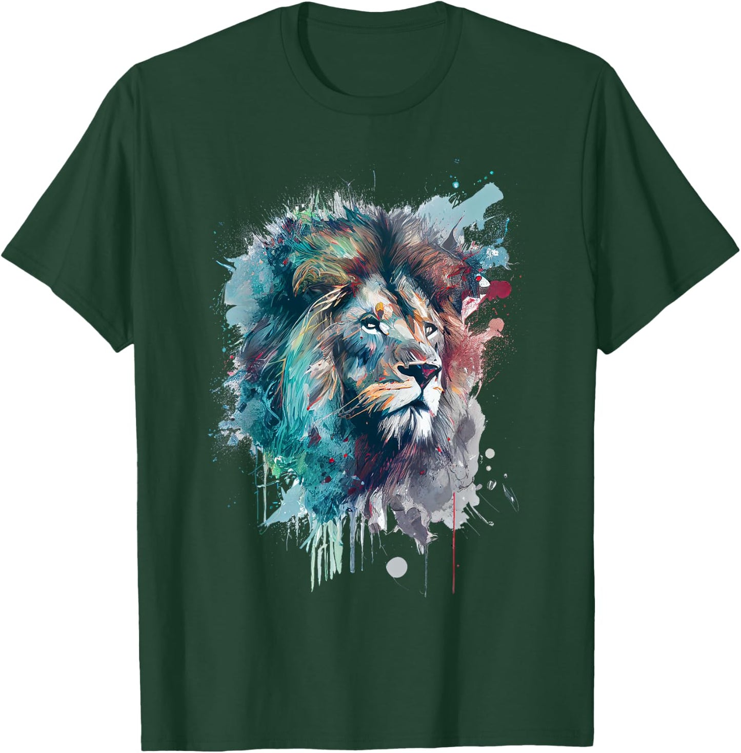 Lion Colorful Design T-Shirt - T-Shirt | Forest