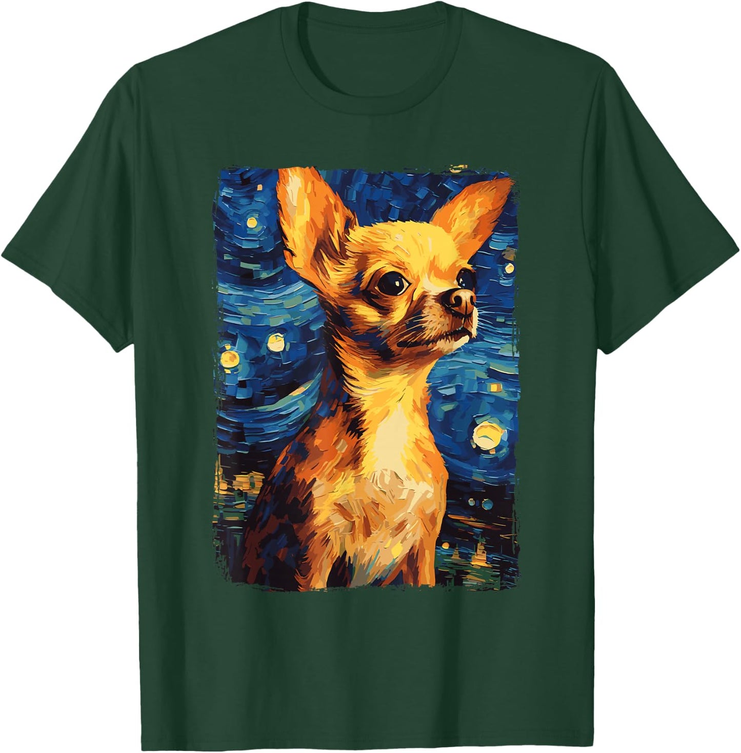 Chihuahua Starry Night T-Shirt - T-Shirt | Forest