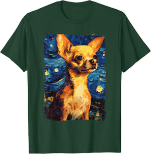 Chihuahua Starry Night T-Shirt - T-Shirt | Forest