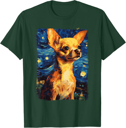 Chihuahua Starry Night T-Shirt - T-Shirt | Forest