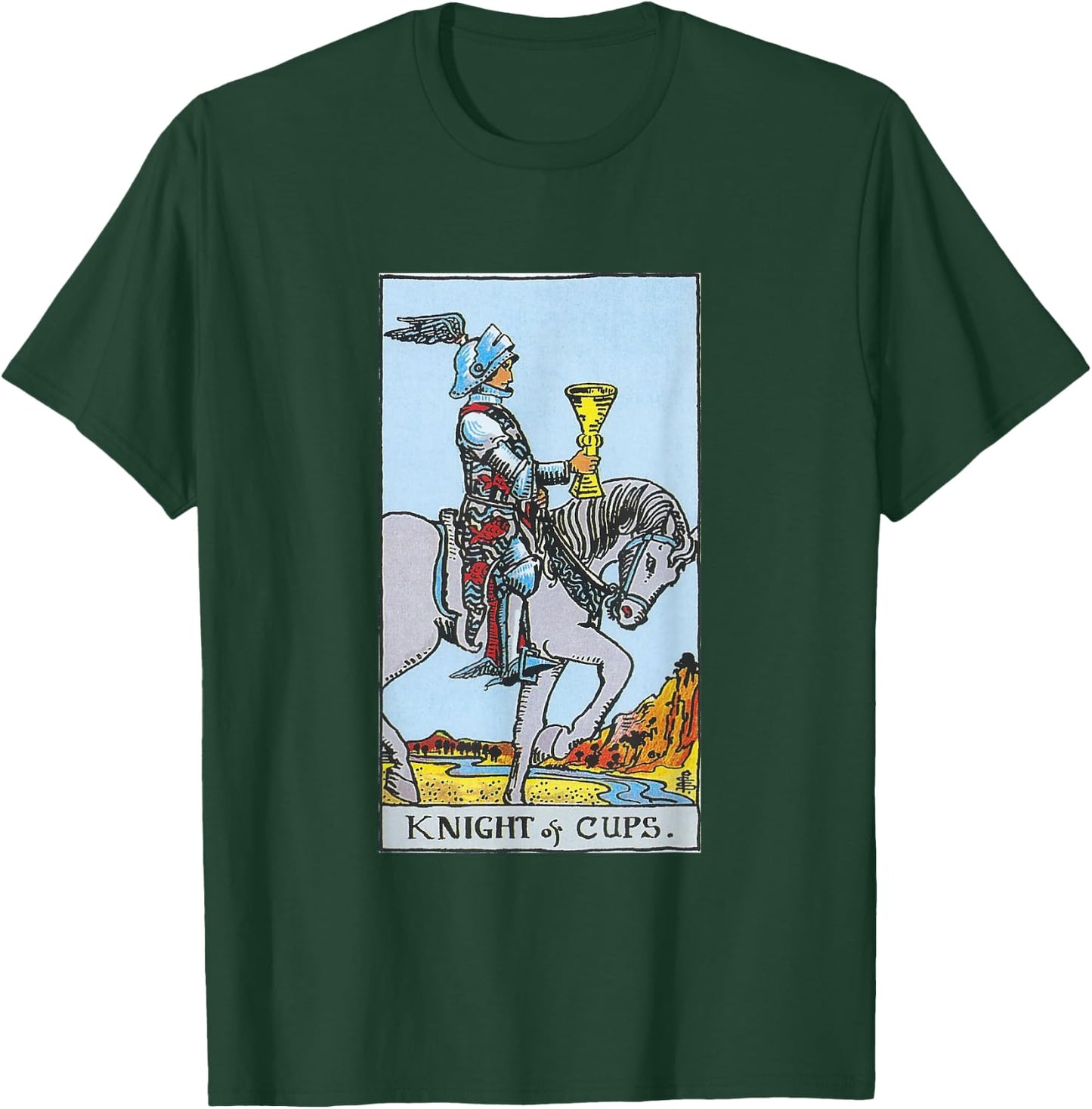 Knight of Cups Shirt King of Cups Tarot Card T-Shirt - T-Shirt | Forest