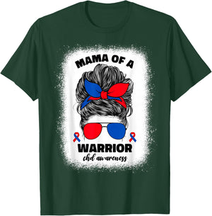 Mama of a Warrior CHD Congenital Heart Defect Awareness CHD T-Shirt - T-Shirt | Forest
