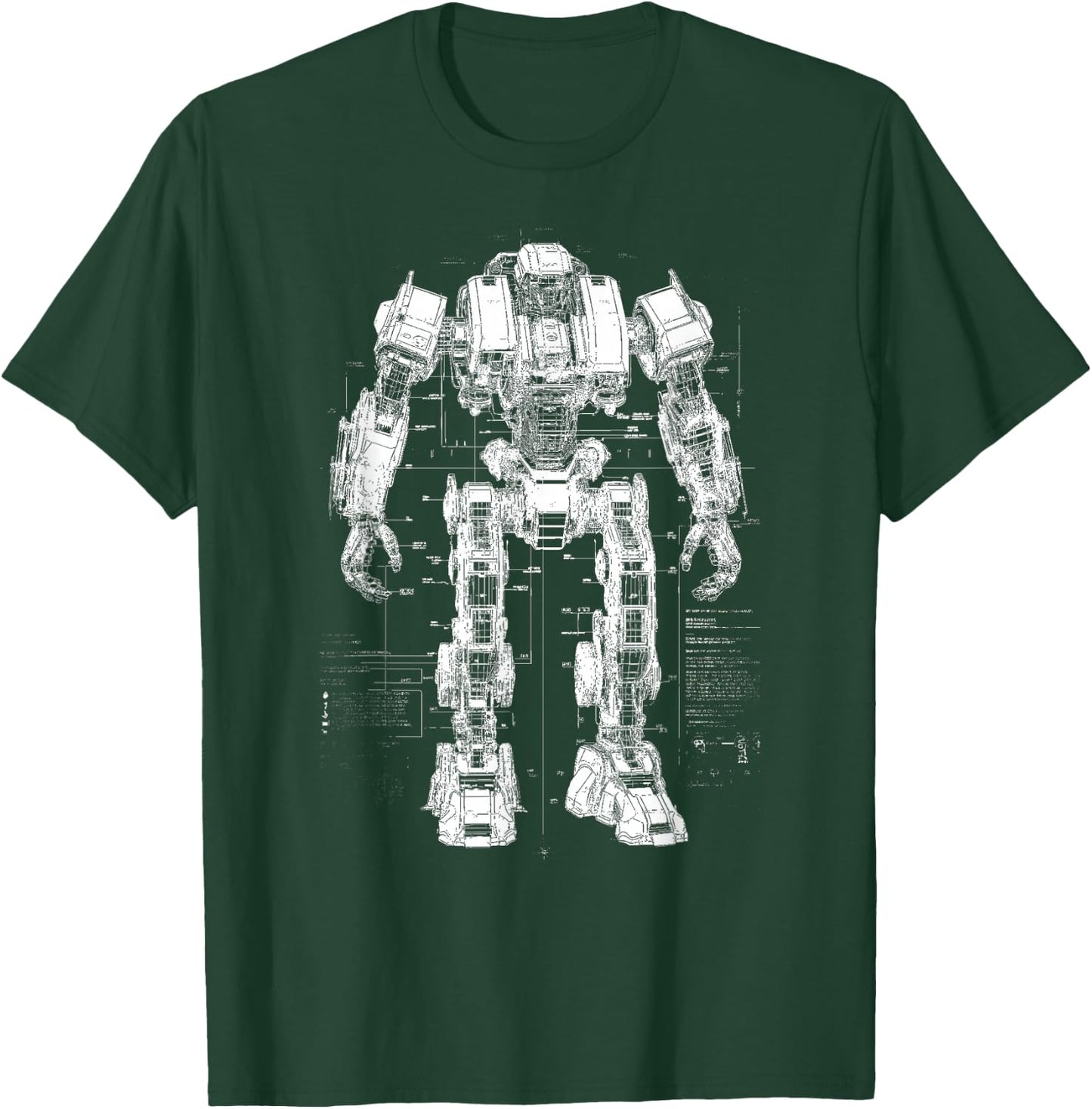 Mech Robot Design/Sketch/Drawing T-Shirt - T-Shirt | Forest