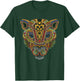 Jaguar head art huichol face mexico Aztec Mayas for big cats T-Shirt - T-Shirt | Forest