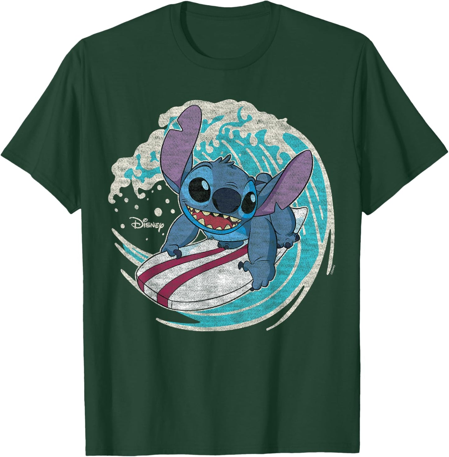 Lilo & Stitch - Stitch Surf T-Shirt - T-Shirt | Forest