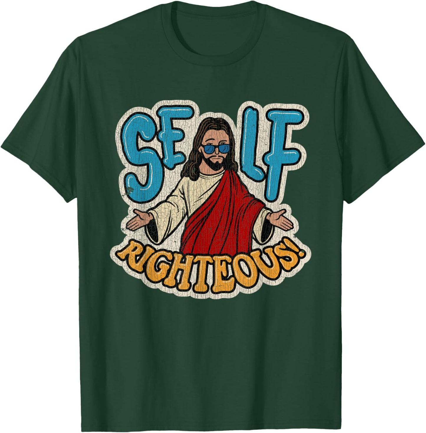 Vintage Self Righteous! Righteous Jesus T-Shirt - T-Shirt | Forest