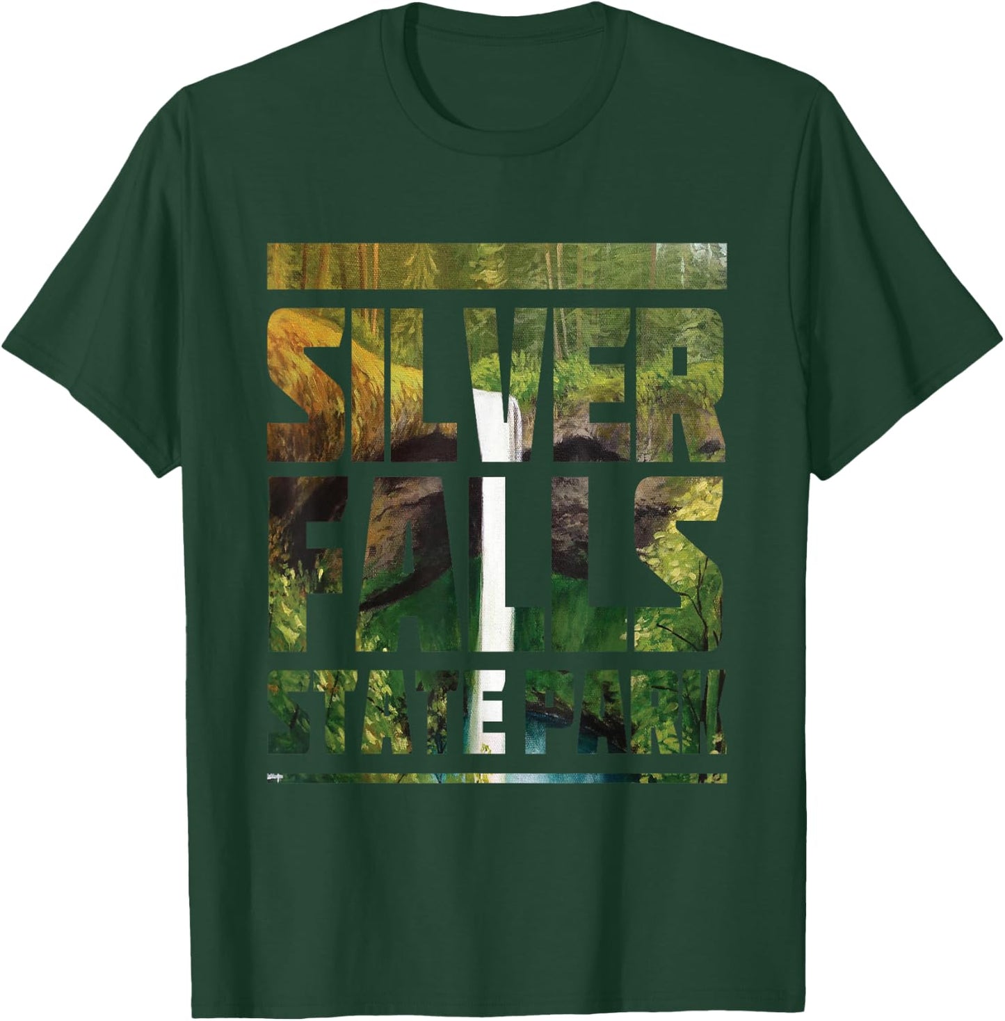 Silver Falls State Park Waterfall Souvenir Camping Hiking T-Shirt - T-Shirt | Forest