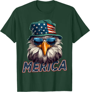 USA American Flag Patriotic Eagle 4th of July T-Shirt - T-Shirt | Forest