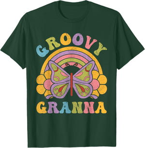 80s 70s Shirts , Grandma Groovy Granna Butterfly T-Shirt - T-Shirt | Forest