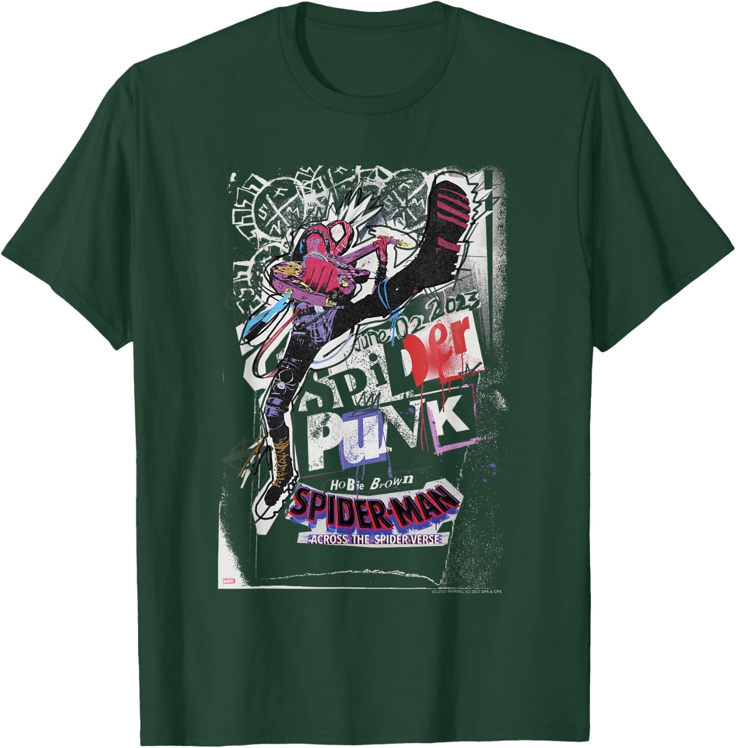 Marvel Spider-Man Across The Spider-Verse Part 1 Spider-Punk T-Shirt - T-Shirt | Forest