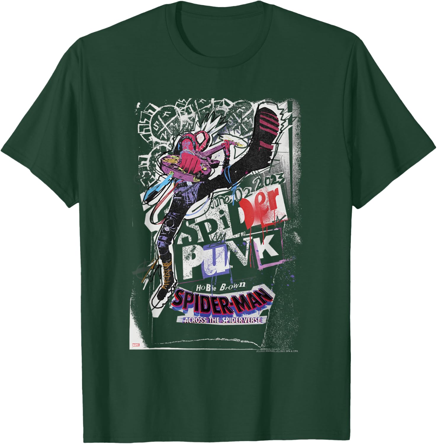 Marvel Spider-Man Across The Spider-Verse Part 1 Spider-Punk T-Shirt - T-Shirt | Forest