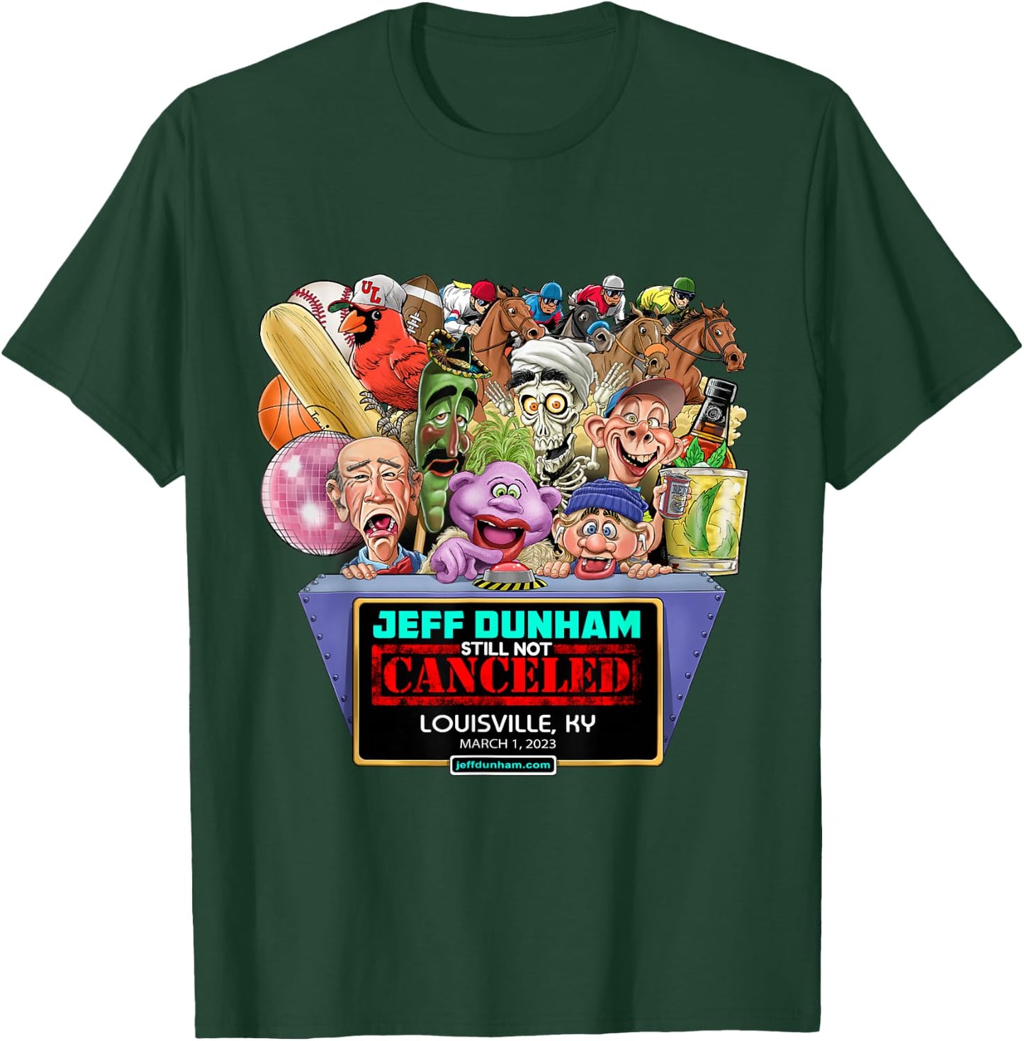 Jeff Dunham Louisville, KY (2023) T-Shirt - T-Shirt | Forest