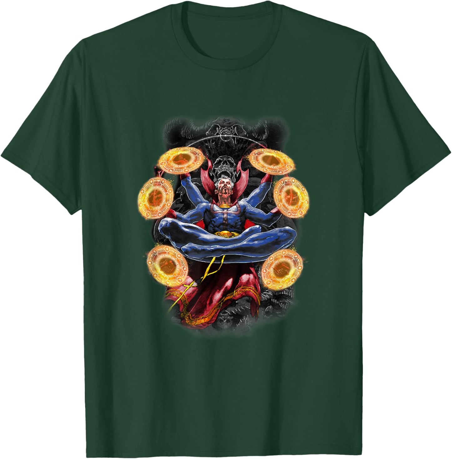Marvel Comics Retro Classic Dr. Strange Dark Multi-Arms Epic T-Shirt - T-Shirt | Forest