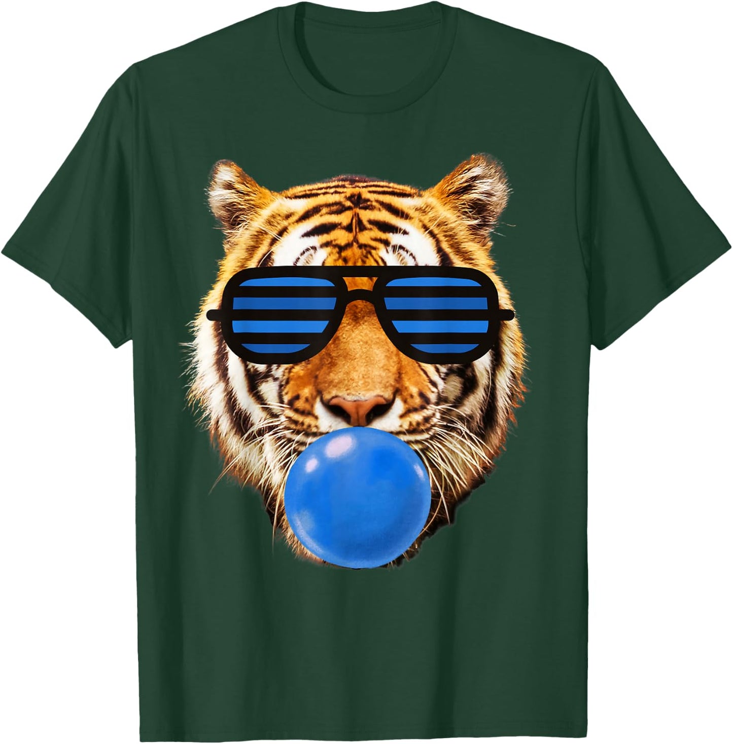 Blue Gum Tiger Stripe Cute Tiger face Women T-Shirt - T-Shirt | Forest
