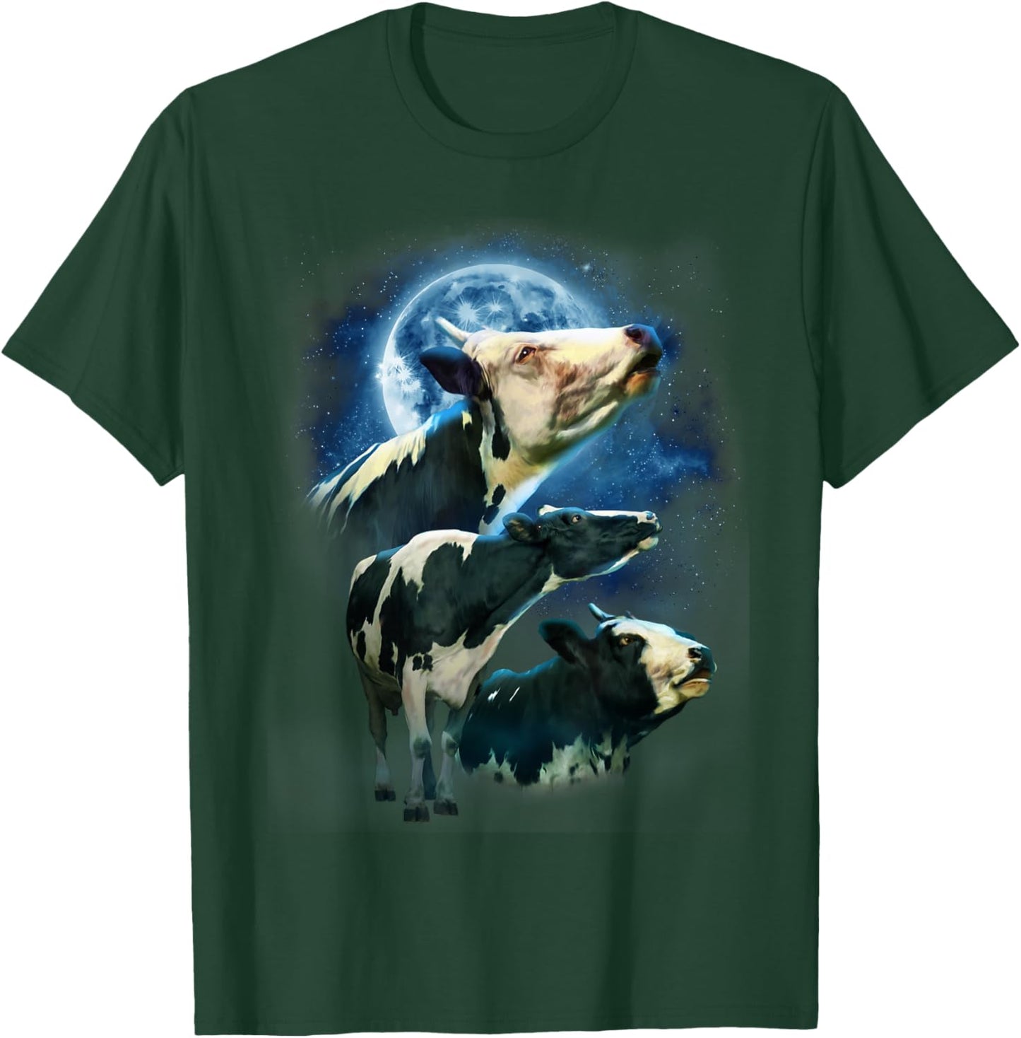 Funny Cow Shirt - Funny Cows Howling at the Moon T-Shirt - T-Shirt | Forest