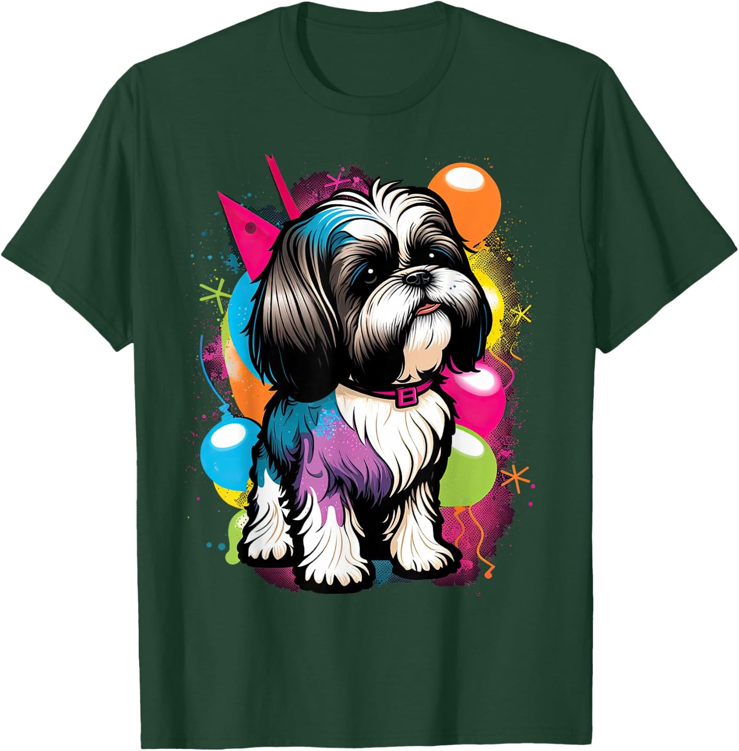 Shih Tzu Dog Birthday Party Themed Women T-Shirt - T-Shirt | Forest