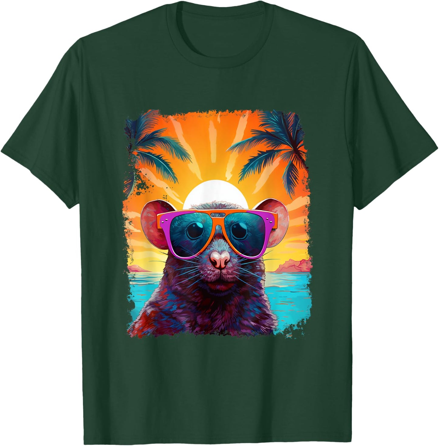 Pop Art Vintage Animal Mouse Hawaiian T-Shirt - T-Shirt | Forest