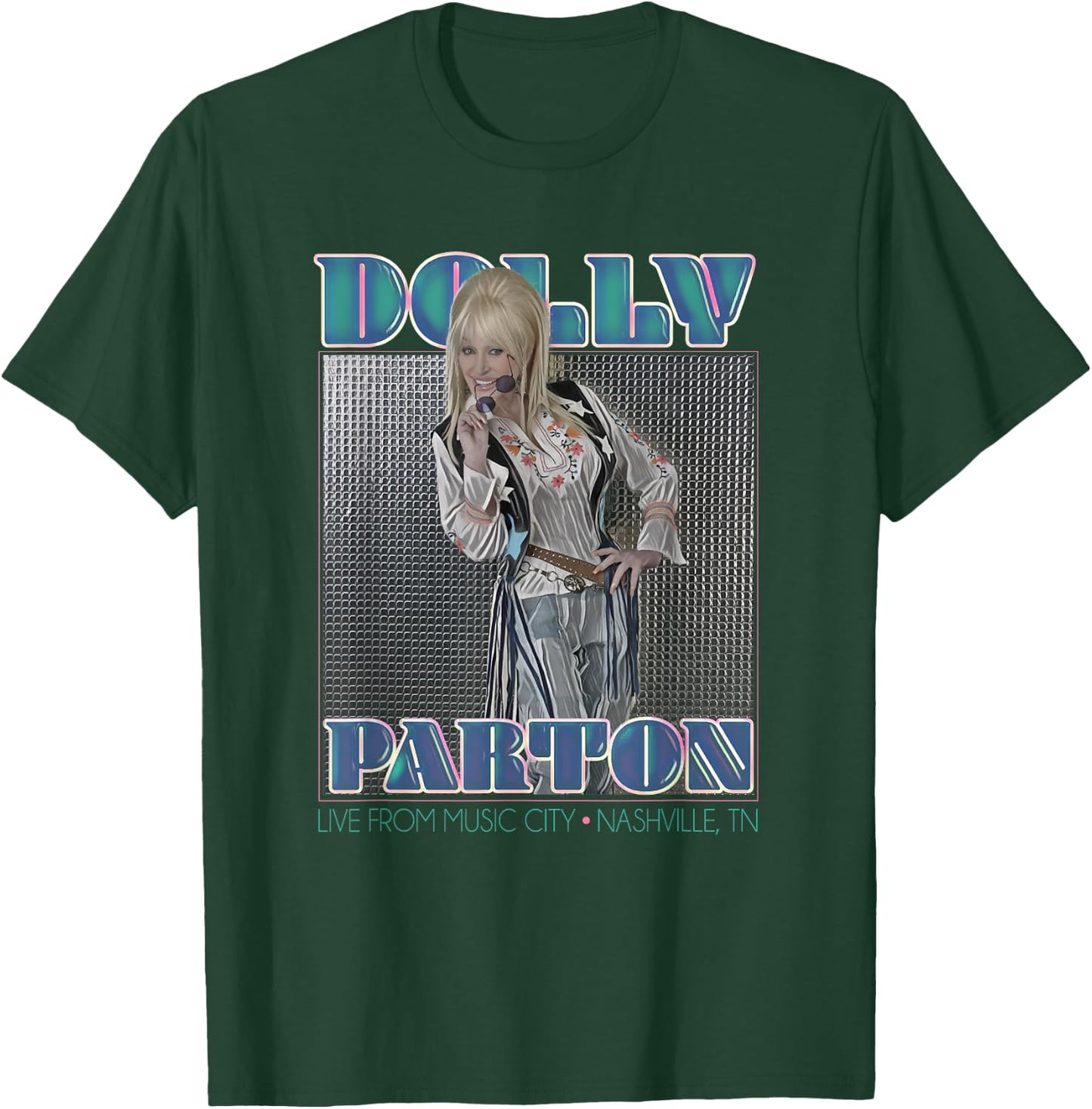 Dolly Parton Disco , Men's Black Short Sleeve Modern Letter Print , Small T-Shirt - T-Shirt | Forest