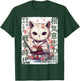 Samurai Cat Warrior Japanese Ninja Kitty Kawaii T-Shirt - T-Shirt | Forest
