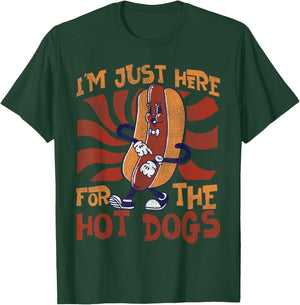 Hot Dog Adult I'm Just Here for The Hot Dogs T-Shirt - T-Shirt | Forest