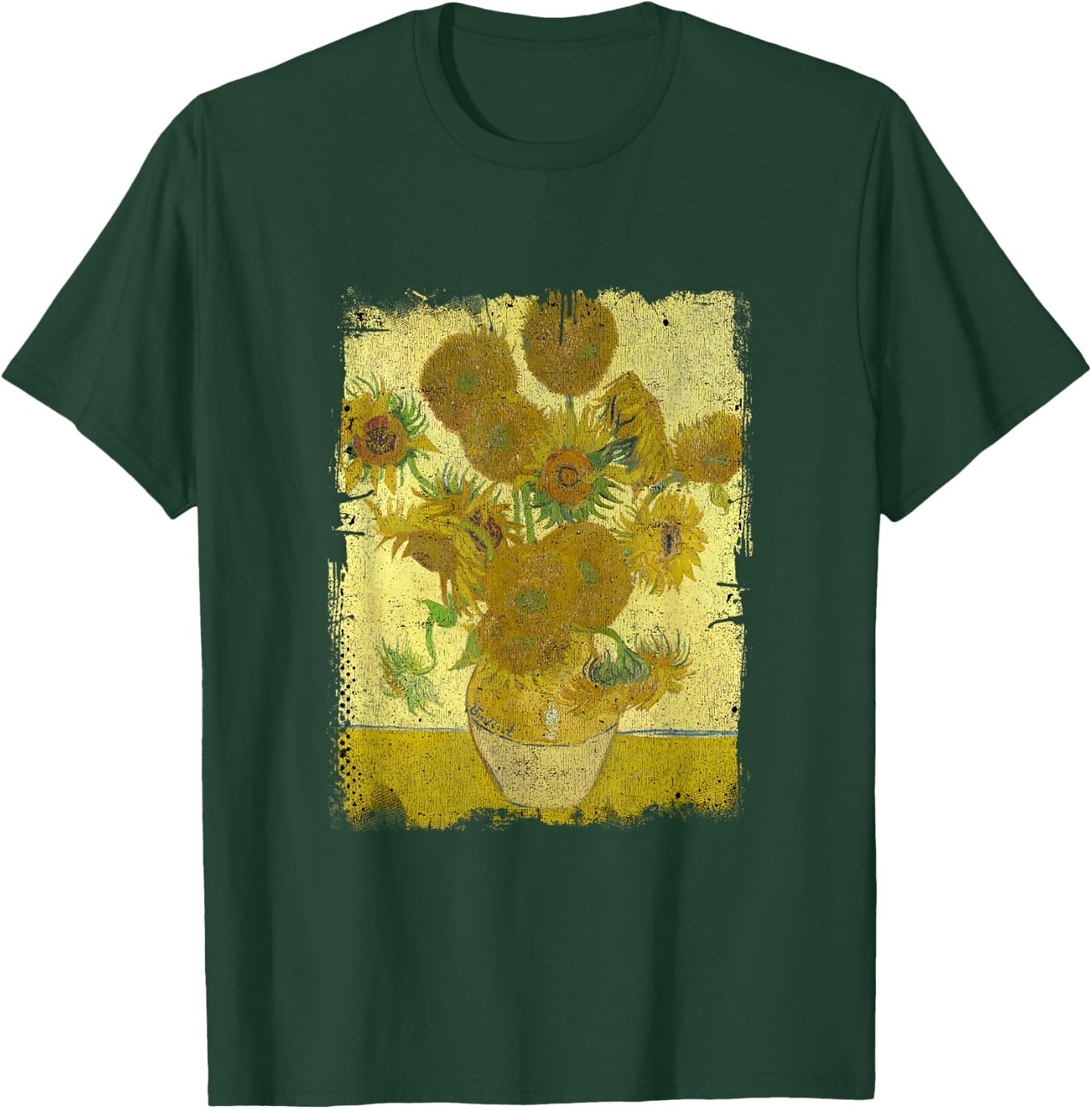 Sunflowers by Vincent Van Gogh Famous Painting T-Shirt - T-Shirt | Forest