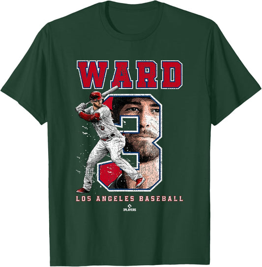 Number and Portrait Taylor Ward Los Angeles MLBPA T-Shirt - T-Shirt | Forest