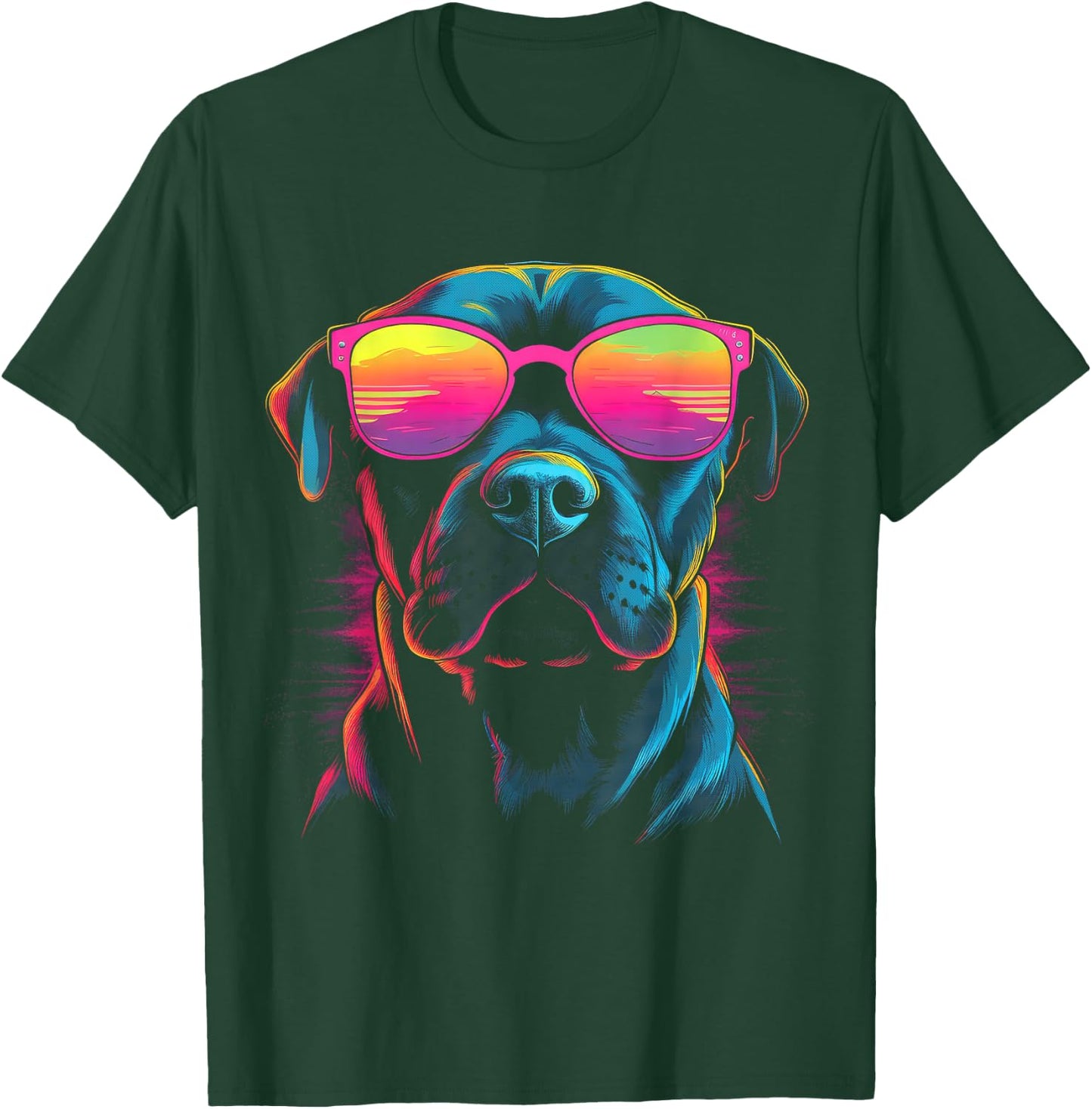 Pit Bull Mom Dog Lover Colorful Artistic Pitbull Owner Women T-Shirt - T-Shirt | Forest