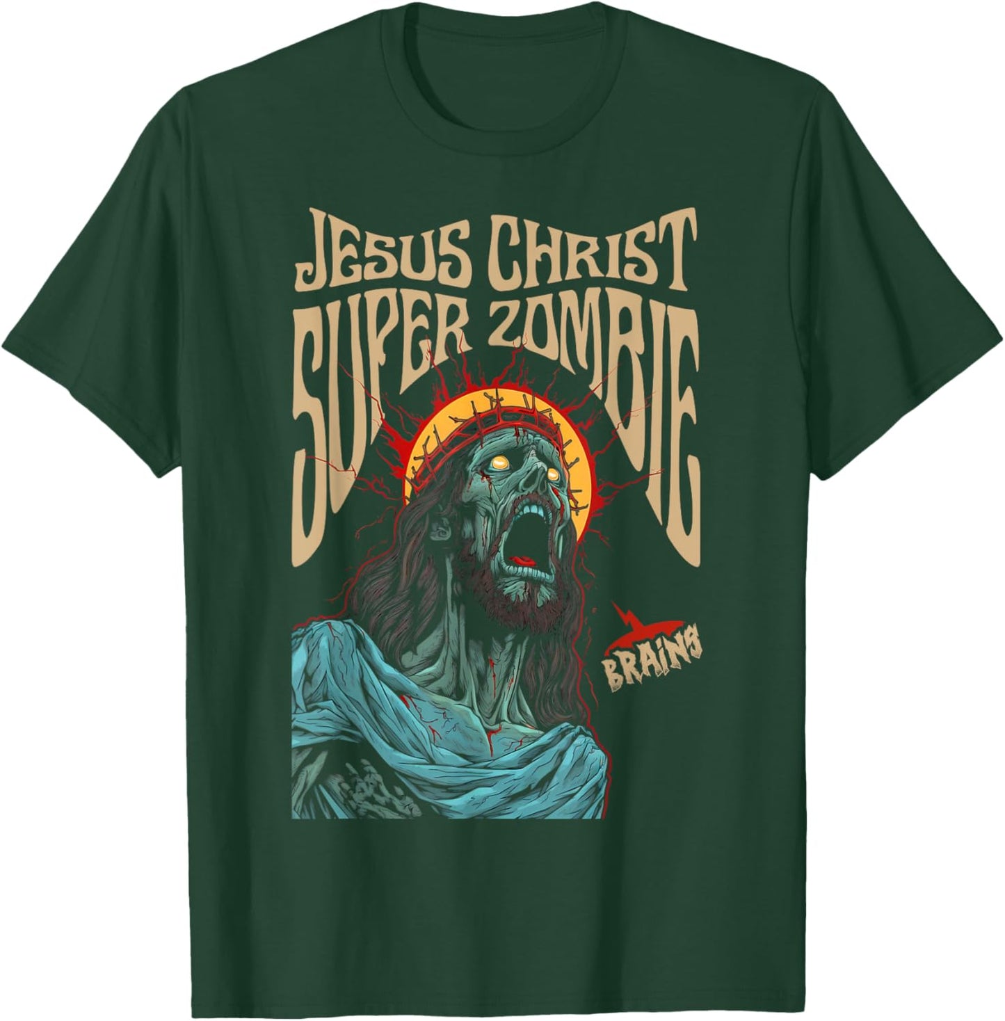 Jesus Christ Super Zombie T-Shirt - T-Shirt | Forest