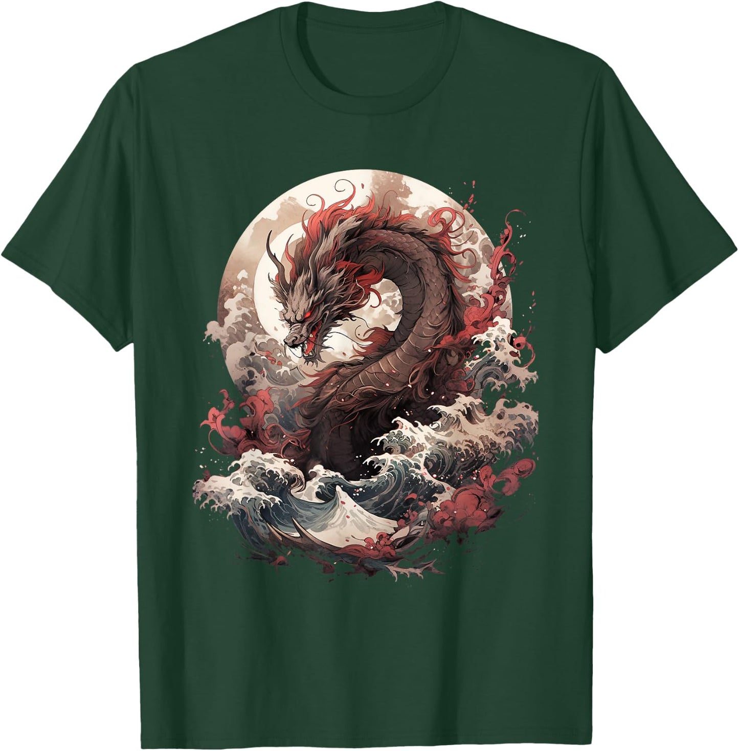 Japanese Aesthetic Dragon japanese art Japan Tattoo T-Shirt - T-Shirt | Forest