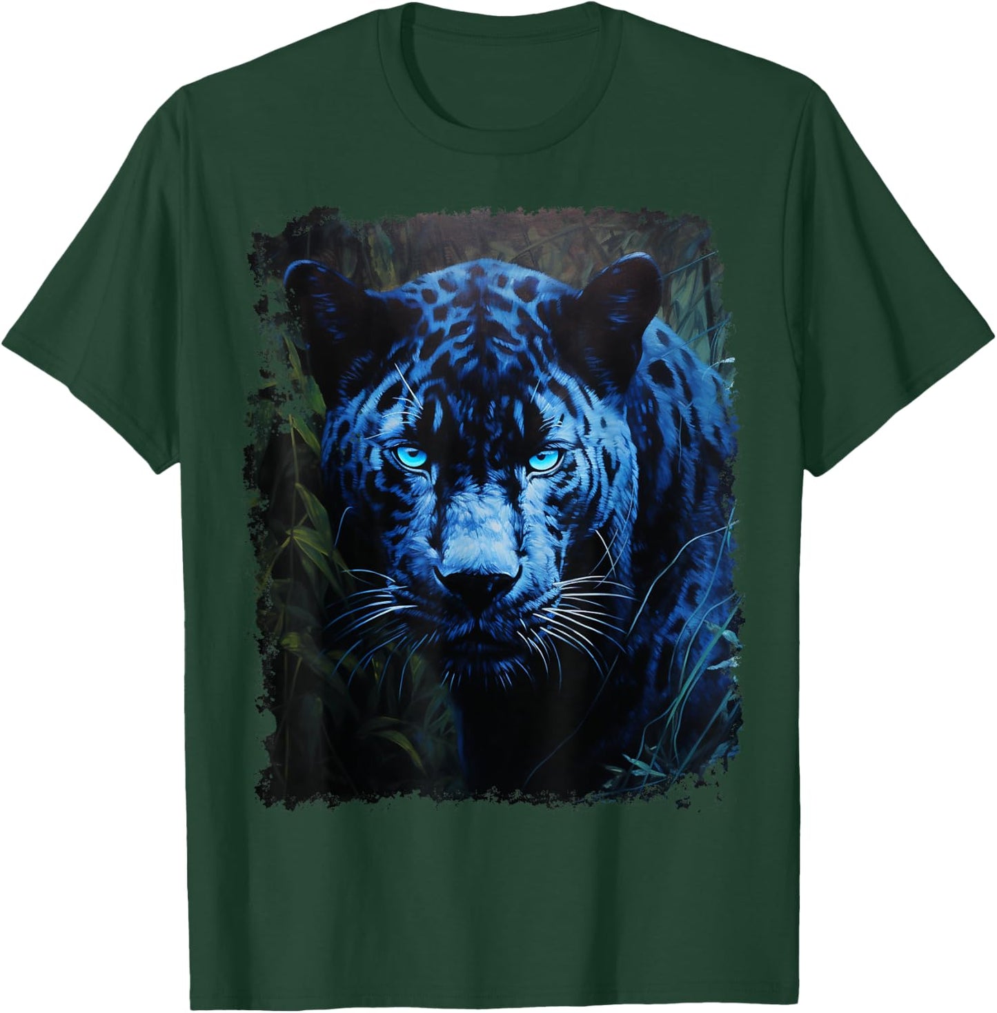 Blue Panther Black T-Shirt - T-Shirt | Forest