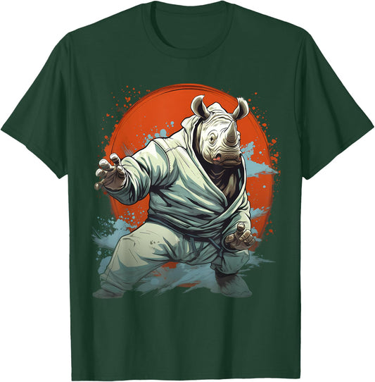 MMA Rhino Karate T-Shirt - T-Shirt | Forest