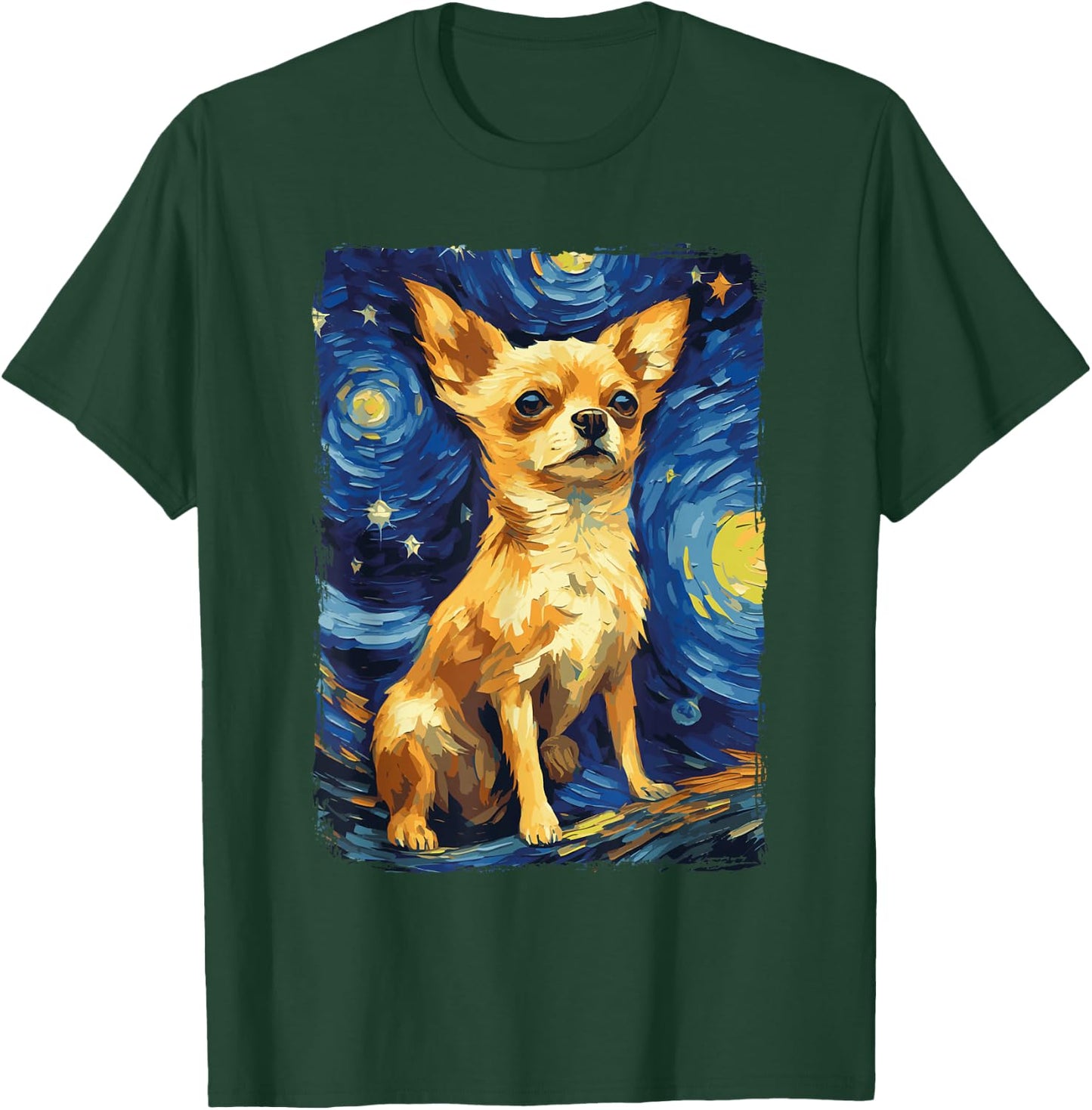 Chihuahua Starry Night T-Shirt - T-Shirt | Forest