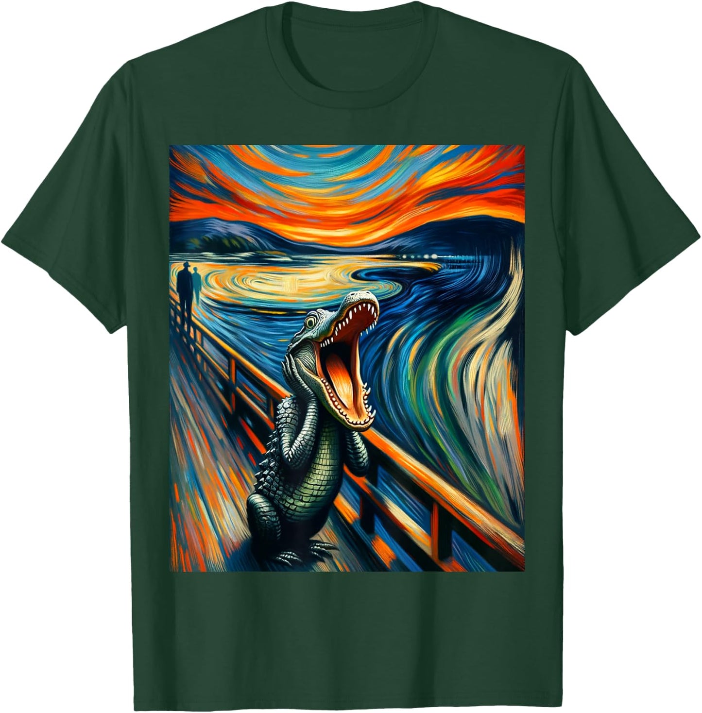 Expressionist Shirt for Alligator Lovers Artistic Alligator T-Shirt - T-Shirt | Forest