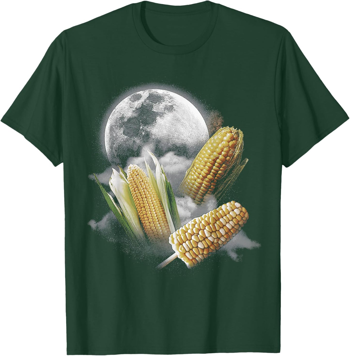 Corn At Moon 3 Wolfs Funny Wolves Parody T-Shirt - T-Shirt | Forest