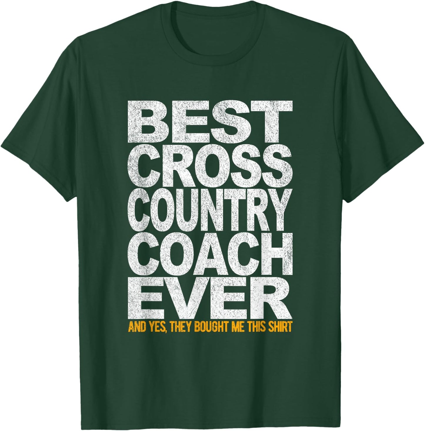 Best Cross Country Coach Ever Runner Running Coach Retro T-Shirt - T-Shirt | Forest