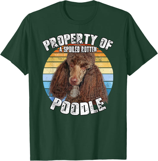 Poodle Brown Retro Property Of T-Shirt - T-Shirt | Forest
